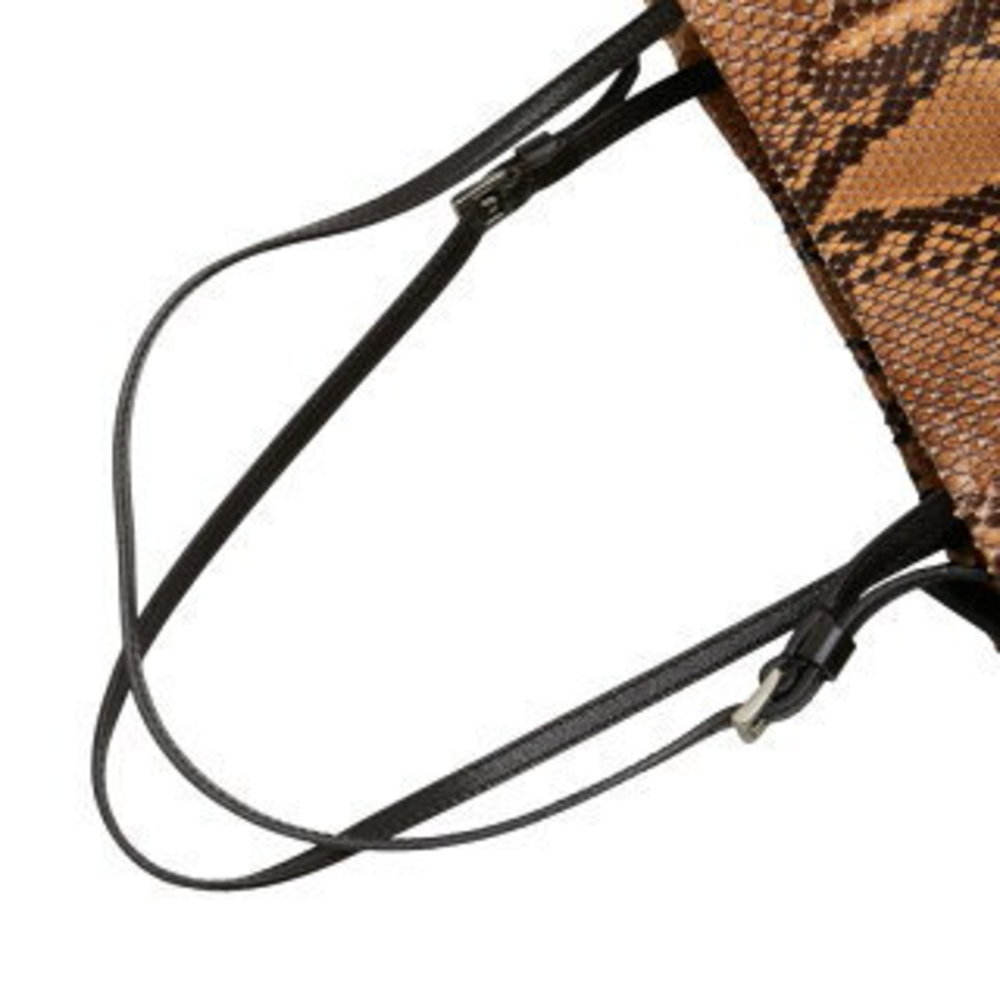 Prada Python Handbag Brown Leather - image 4